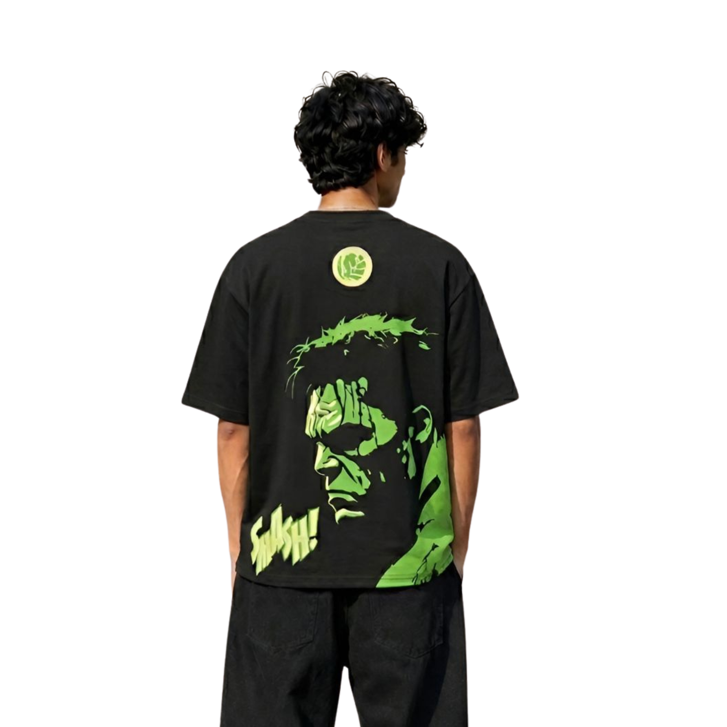 HULK Rage Oversized Tee – Midnight Black