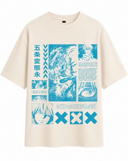 Gojo Manga Collage Aesthetic Tee