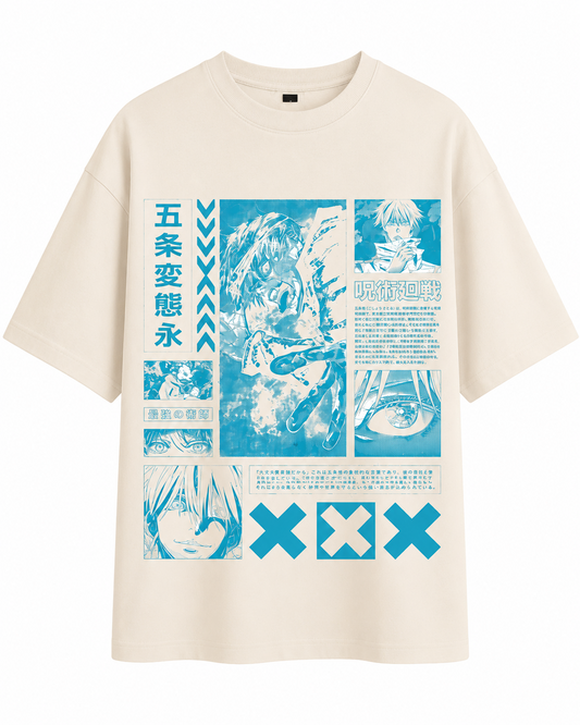 Gojo Manga Collage Aesthetic Tee
