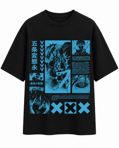Gojo Manga Collage Aesthetic Tee