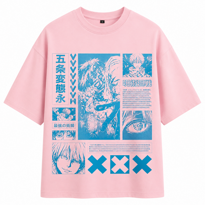 Gojo Manga Collage Aesthetic Tee