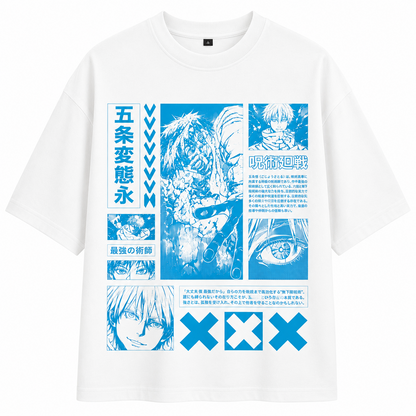 Gojo Manga Collage Aesthetic Tee